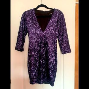 Blue sequin dress